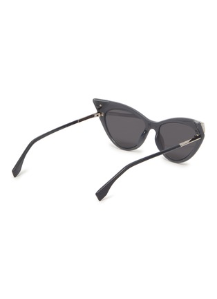 Figure View - Click To Enlarge - FENDI - Glass crystal tip acetate cat eye sunglasses