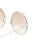 Detail View - Click To Enlarge - FENDI - 'Fendirama' logo print spoiler metal round sunglasses