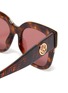 Detail View - Click To Enlarge - FENDI - Logo print tortoiseshell acetate oversized square sunglasses
