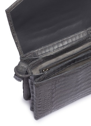 Detail View - Click To Enlarge - NANCY GONZALEZ - Crocodile leather flap crossbody bag
