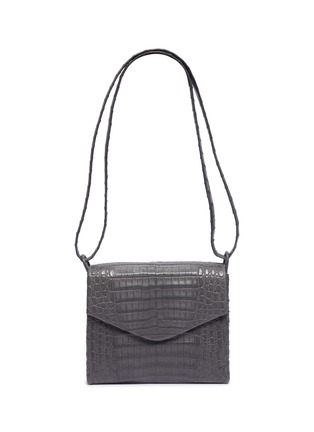 Main View - Click To Enlarge - NANCY GONZALEZ - Crocodile leather flap crossbody bag