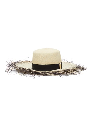 Figure View - Click To Enlarge - GIGI BURRIS MILLINERY - 'Beachcomber' dégradé fringe edge Panama straw hat