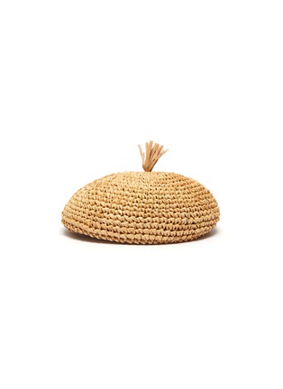 Figure View - Click To Enlarge - GIGI BURRIS MILLINERY - 'Coco' raffia beret