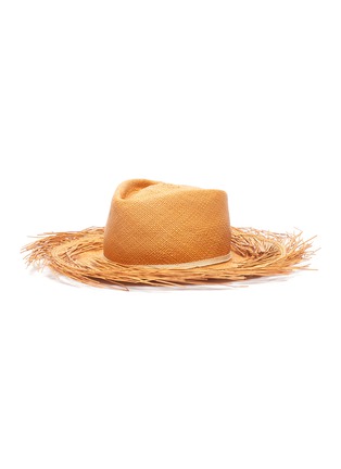 Main View - Click To Enlarge - GIGI BURRIS MILLINERY - 'Bungalow' fringe edge Panama straw hat