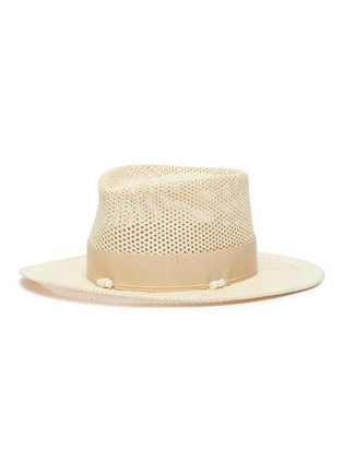 Main View - Click To Enlarge - GIGI BURRIS MILLINERY - 'Georgia' embellished Panama straw hat