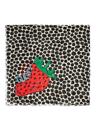 Detail View - Click To Enlarge - GUCCI - 'Gucci Strawberry' print modal-silk scarf