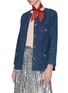 Figure View - Click To Enlarge - GUCCI - 'Stirrups' print silk twilly scarf
