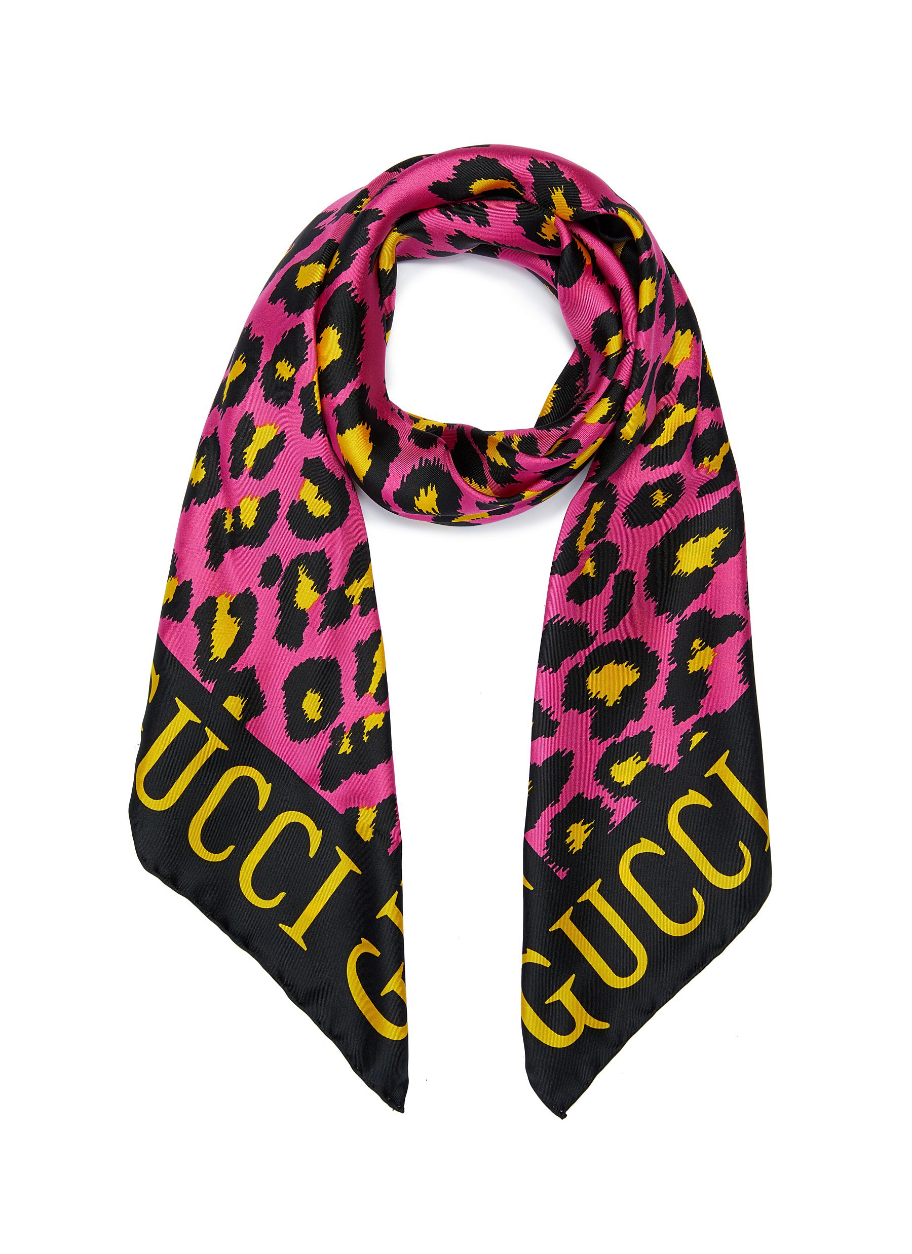 gucci scarf leopard print