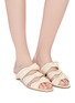 Figure View - Click To Enlarge - PAUL ANDREW - 'Three 4 One' knot band cutout leather sandals