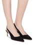 Figure View - Click To Enlarge - PAUL ANDREW - 'Coquette' suede slingback pumps