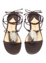 Detail View - Click To Enlarge - PAUL ANDREW - 'Pearl Diver' elphae print plaque strappy leather sandals