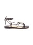 Main View - Click To Enlarge - PAUL ANDREW - 'Pearl Diver' elphae print plaque strappy leather sandals
