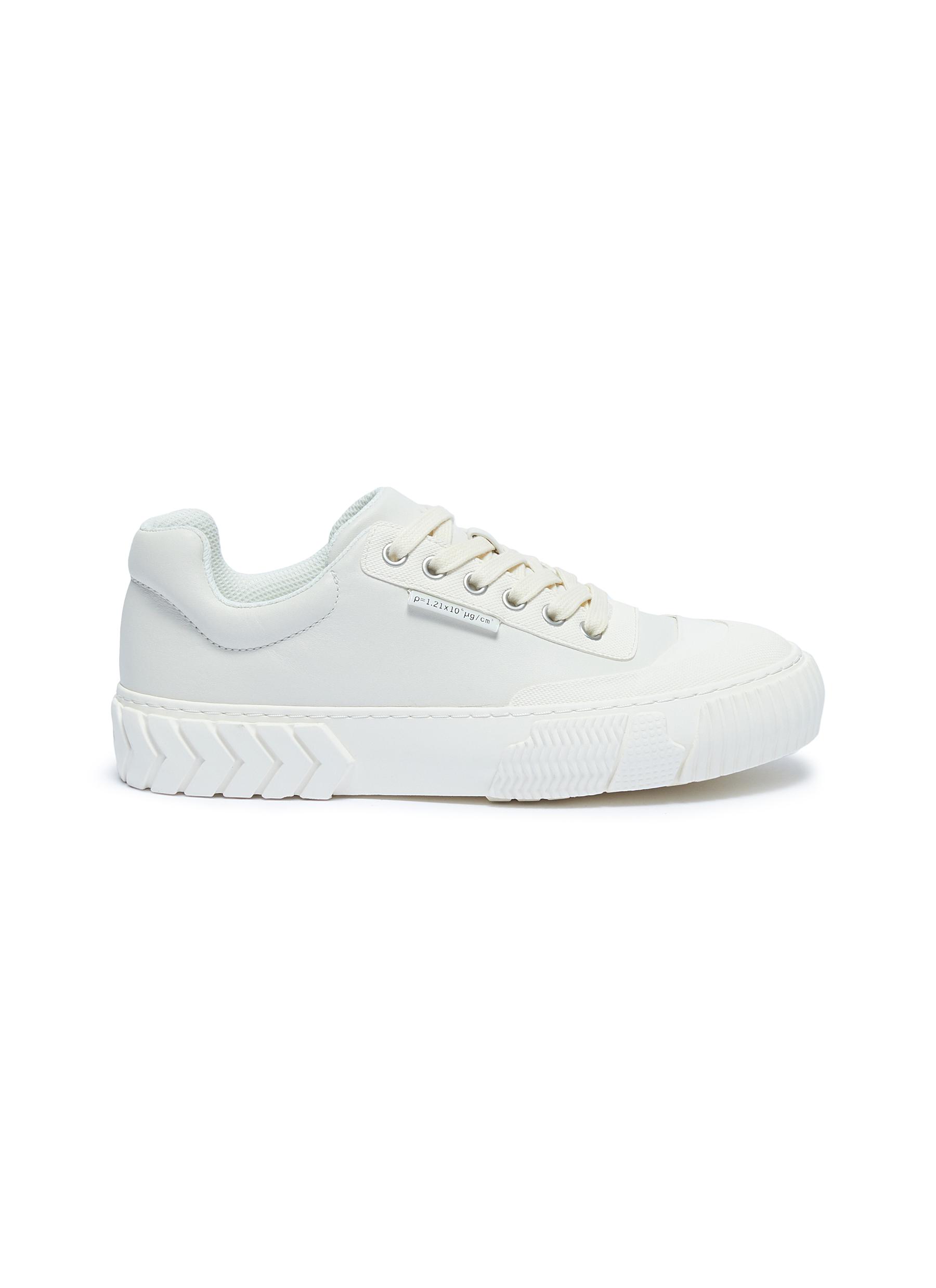 Both 'skate Broken C' Rubber Panel Leather Sneakers In White / Grey ...