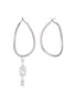Main View - Click To Enlarge - MOUNSER - 'Infinity' detachable drop mismatched hoop earrings