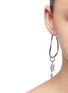 Figure View - Click To Enlarge - MOUNSER - 'Infinity' detachable drop mismatched hoop earrings