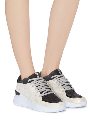 Figure View - Click To Enlarge - P448 - 'E9 Leia' chunky outsole patchwork sneakers