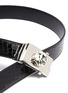 Detail View - Click To Enlarge - MIU MIU - Glass crystal croc embossed leather belt