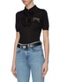 Figure View - Click To Enlarge - MIU MIU - Glass crystal leather belt