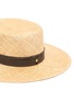 Detail View - Click To Enlarge - JANESSA LEONÉ - 'Jade' suede ribbon straw boater hat