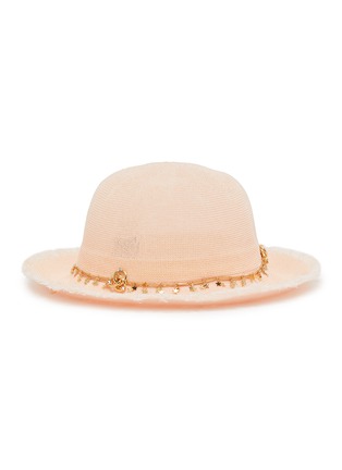 Figure View - Click To Enlarge - VENNA - Star chain linen hat