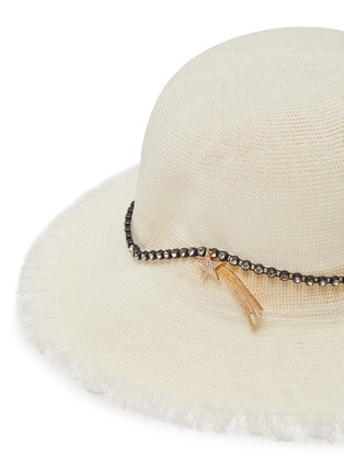 Detail View - Click To Enlarge - VENNA - Shooting star pin glass crystal linen hat