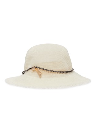Main View - Click To Enlarge - VENNA - Shooting star pin glass crystal linen hat