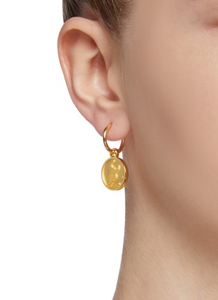 Figure View - Click To Enlarge - HEFANG - 'Taurus' detachable drop Swarovski zirconia silver single earrings