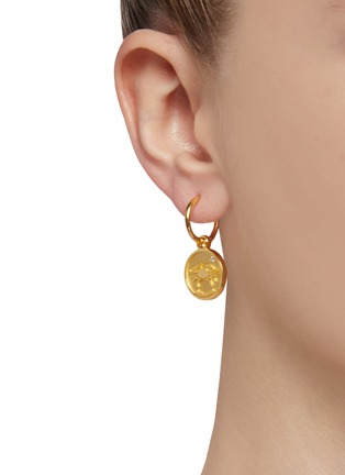 Figure View - Click To Enlarge - HEFANG - 'Cancer' detachable drop Swarovski zirconia silver single earrings