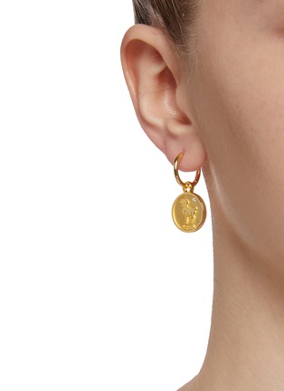 Figure View - Click To Enlarge - HEFANG - 'Aries' detachable drop Swarovski zirconia silver single earring