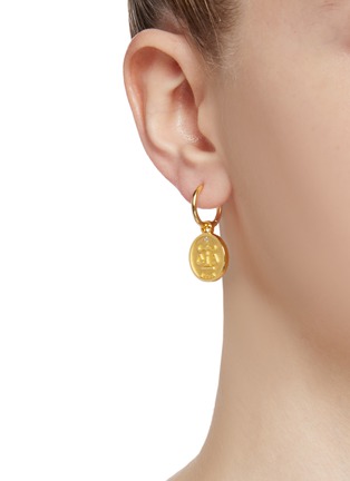Figure View - Click To Enlarge - HEFANG - 'Libra' detachable drop Swarovski zirconia silver single earrings