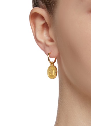 Figure View - Click To Enlarge - HEFANG - 'Leo' detachable drop Swarovski zirconia silver single earrings
