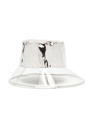Figure View - Click To Enlarge - ERIC JAVITS - 'Gogo' PVC brim metallic bucket hat