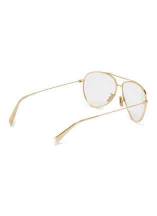 Figure View - Click To Enlarge - CELINE - Oversized metal aviator optical glasses