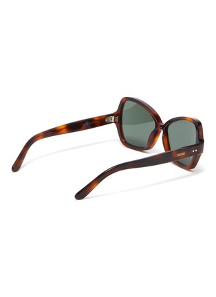 Figure View - Click To Enlarge - CELINE - Oversized tortoiseshell acetate butterfly sunglasses