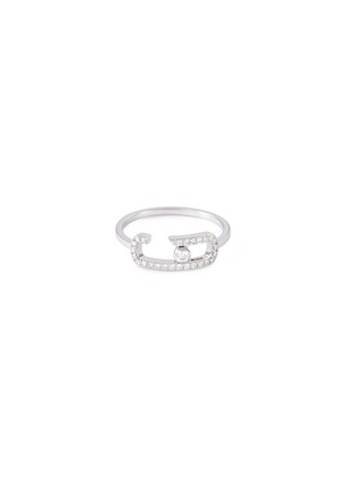 Main View - Click To Enlarge - MESSIKA - x Gigi Hadid 'Move Addiction Pavé' diamond 18k white gold ring