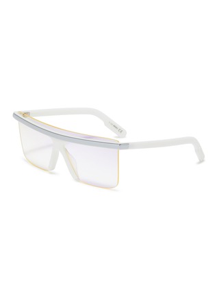 Main View - Click To Enlarge - KENZO - Metal brow bar mirror acetate square sunglasses