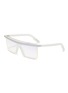 Main View - Click To Enlarge - KENZO - Metal brow bar mirror acetate square sunglasses