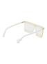 Figure View - Click To Enlarge - KENZO - Metal brow bar mirror acetate square sunglasses
