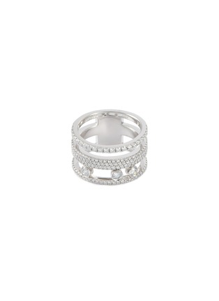 Main View - Click To Enlarge - MESSIKA - 'Move Romane Pavé' diamond 18k white gold large ring
