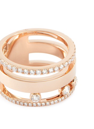 Detail View - Click To Enlarge - MESSIKA - 'Move Romane' diamond 18k rose gold large ring