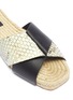 Detail View - Click To Enlarge - MERCEDES CASTILLO - 'Xane' colourblock cross strap leather espadrille slide sandals