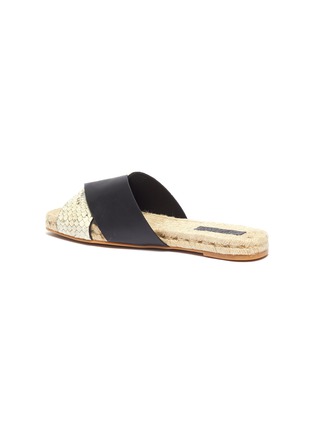  - MERCEDES CASTILLO - 'Xane' colourblock cross strap leather espadrille slide sandals