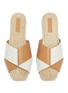 Detail View - Click To Enlarge - MERCEDES CASTILLO - 'Xane' colourblock cross strap leather espadrille slide sandals