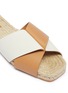 Detail View - Click To Enlarge - MERCEDES CASTILLO - 'Xane' colourblock cross strap leather espadrille slide sandals