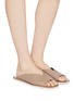 Figure View - Click To Enlarge - MERCEDES CASTILLO - 'Geri' V-throat leather slide sandals