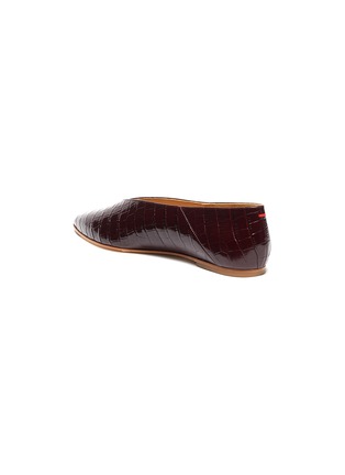  - AEYDE - 'Moa' choked-up croc embossed leather flats
