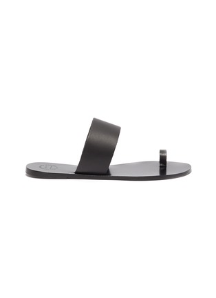 Main View - Click To Enlarge - ATP ATELIER - 'Astrid' toe ring leather slide sandals