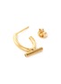 Detail View - Click To Enlarge - HYÈRES LOR - 'Noailles' diamond 12mm bar 14k yellow gold long hoop earrings