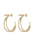 Main View - Click To Enlarge - HYÈRES LOR - 'Noailles' diamond 14k yellow gold double hoop earrings