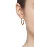 Figure View - Click To Enlarge - HYÈRES LOR - 'Noailles' diamond 25mm bar 14k yellow gold hoop earrings